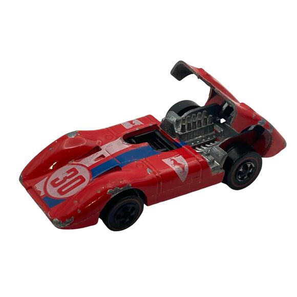 Vintage Hot Wheels 1969 Redline Ferrari 312P Back Engine Flip up Hood Diecast - Picture 1 of 10